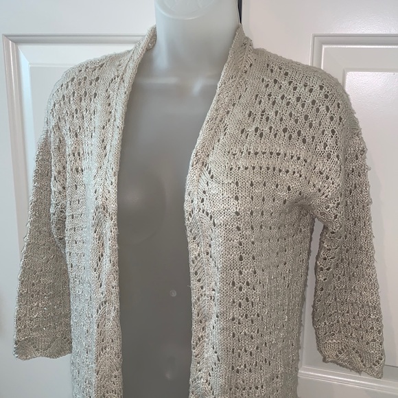Pink Rose Oatmeal Sweater Cardigan - Picture 2 of 4